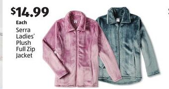 Aldi Serra ladies' plush full zip jacket offer