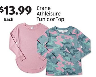 Aldi Crane athleisure tunic or top offer