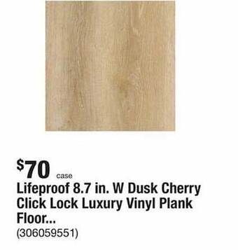 The Home Depot Lifeproof w dusk cherry click lock luxury vinyl plank floor offer
