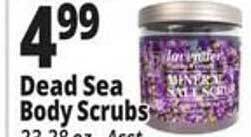 Ocean State Job Lot Dead sea body scrubs offer