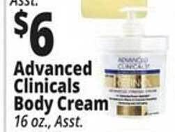 Ocean State Job Lot Advanced clinicals body cream offer