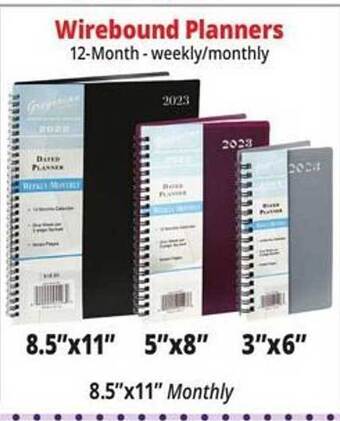 Ocean State Job Lot Wirebound planners offer