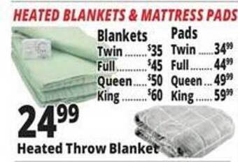 Ocean State Job Lot Heated blankets & mattress pads offer