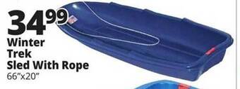 Ocean State Job Lot Winter trek sled with rope offer