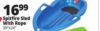 Ocean State Job Lot Spitfire sled with rope offer