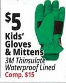 Ocean State Job Lot Kids' gloves & mittens offer