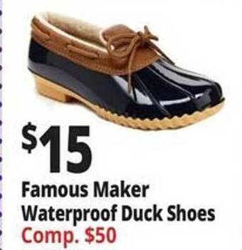 Ocean State Job Lot Famous maker waterproof duck shoes offer
