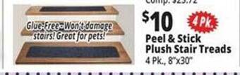 Ocean State Job Lot Peel & stick plush stair treads offer