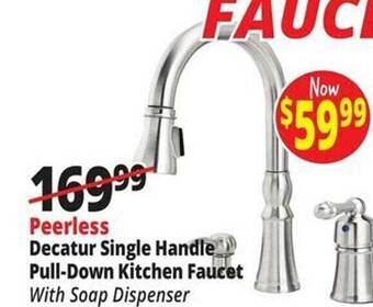 Ocean State Job Lot Peerless decatur single handle pull-down kitchen faucet offer