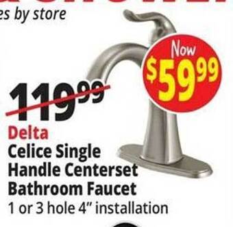 Ocean State Job Lot Delta celice single handle centerset bathroom faucet offer