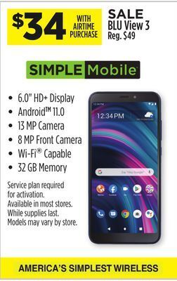 Dollar General Blu view 3 offer