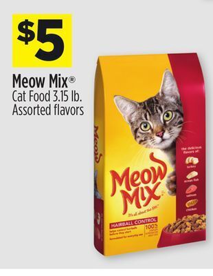 Dollar General Meow mix® cat food offer