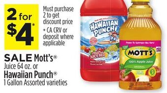 Dollar General Mott's® or hawaiian punch® offer