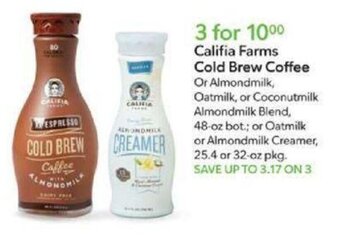 Publix Califia Farms Cold Brew Coffee offer
