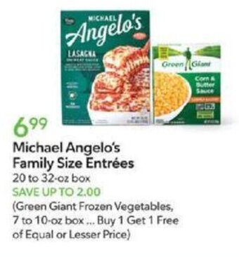Publix Michael Angelo's Family Size Entrees offer