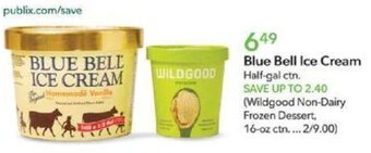 Publix Blue Bell Ice Cream offer