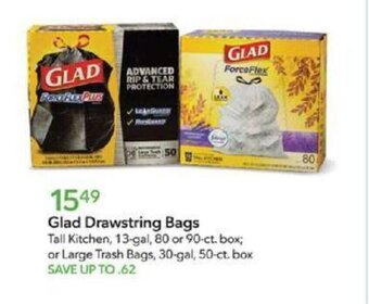 Publix Glad Drawstring Bags offer
