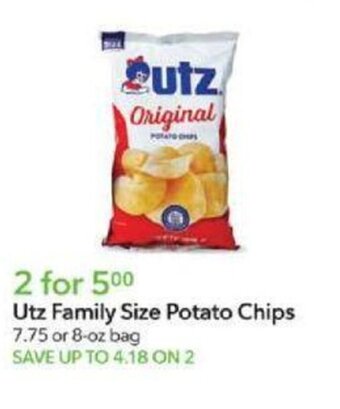 Publix Utz Family Size Potato Chips offer