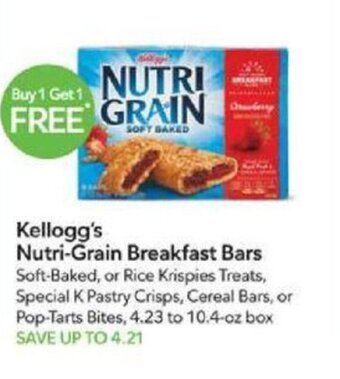 Publix Kellogg's Nutri-Grain Breakfast Bars offer