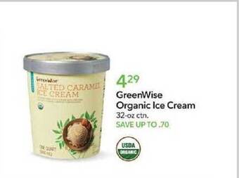 Publix Greenwise organic ice cream offer