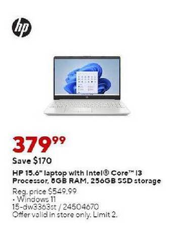 Staples Hp 15.6 offer