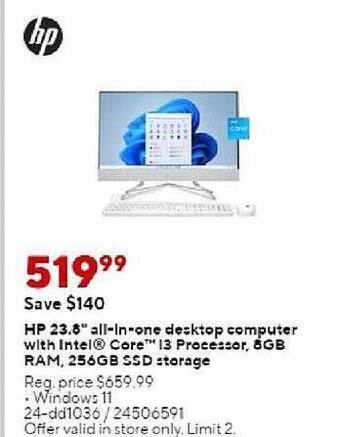 Staples Hp 23.8 offer