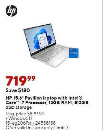 Staples Hp 15.6 offer
