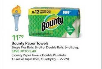 Publix Bounty paper towels offer