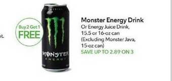 Publix Monster energy drink offer