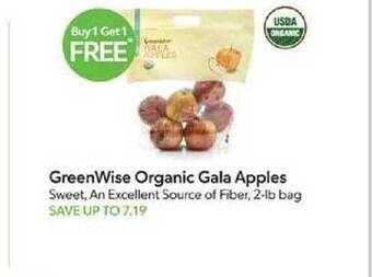 Publix Greenwise organic gala apples offer