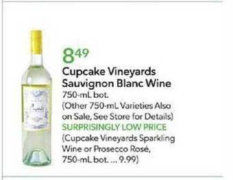 Publix Cupcake vineyards sauvignon blanc wine offer