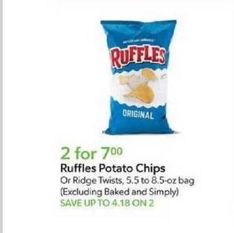 Publix Ruffles potato chips offer