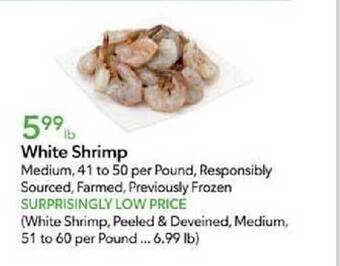 Publix White shrimp offer