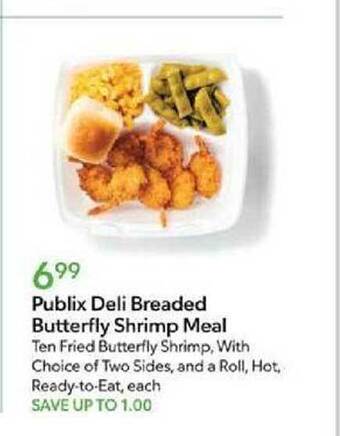 Publix Publix deli breaded butterfly shrimp meal offer