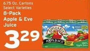 Hannaford 8-pack apple & eve juice offer