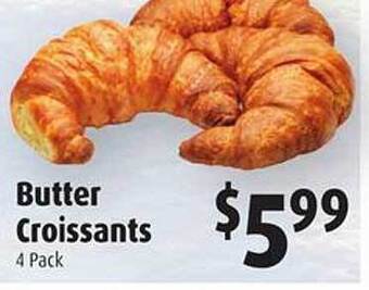 Gristedes Butter croissants offer