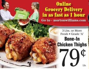 Morton Williams Bone-in chicken thighs offer