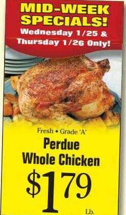 Morton Williams Perdue whole chicken offer