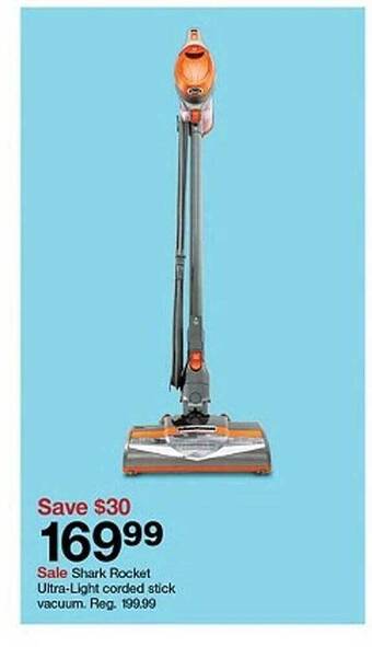 Target Shark rocket ultra-light corded stick vacuum offer