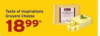 Hannaford Taste of inspirations gruyere cheese offer