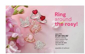 JC Penney Fashion sterling silver-plated rings select styles offer