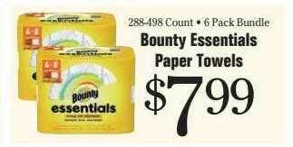 Morton Williams Bounty essentials paper towels offer