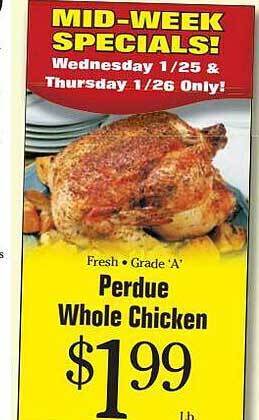 Morton Williams Perdue whole chicken offer