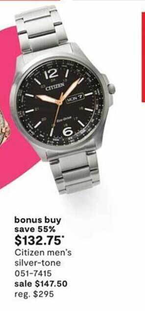 JC Penney Citizen men's silver-tone offer