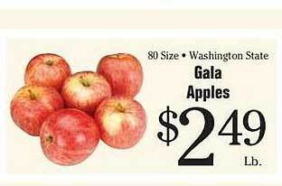 Morton Williams Gala apples offer