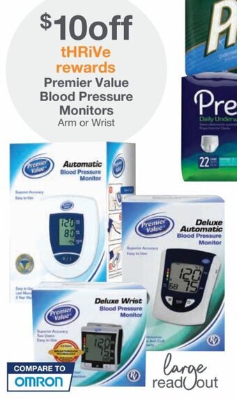 Kinney Drugs Premier Value Blood Pressure Monitors offer