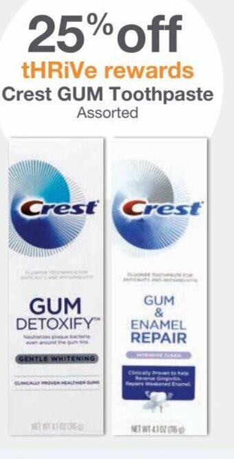 Kinney Drugs Crest Gum Toothpaste Assorted offer