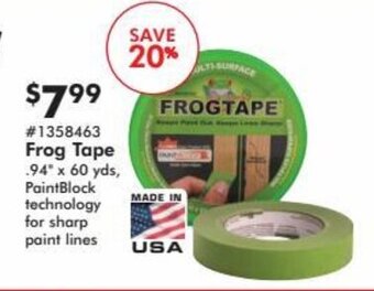 Valu Home Centers Frog Tape offer