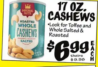 Ollie's 17 oz. cashews offer