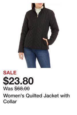 Belk Women's quilted jacket with collar offer